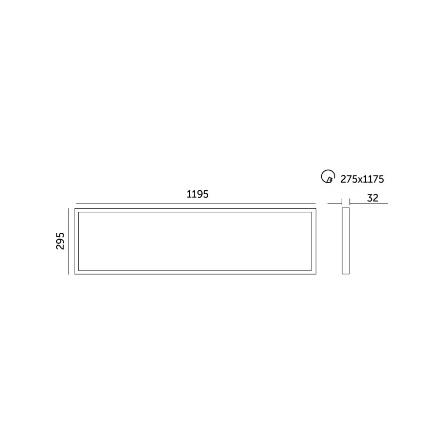 Painel embutido LED com regulação CAPRI LED/25/36/40W/230V 3000/4000/5700K IP44 30x120 cm