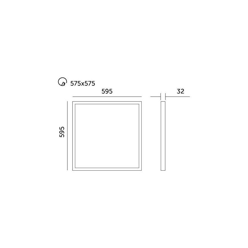 Painel embutido LED com regulação CAPRI LED/25/36/40W/230V 3000/4000/5700K UGR&lt;19 IP44 60x60 cm