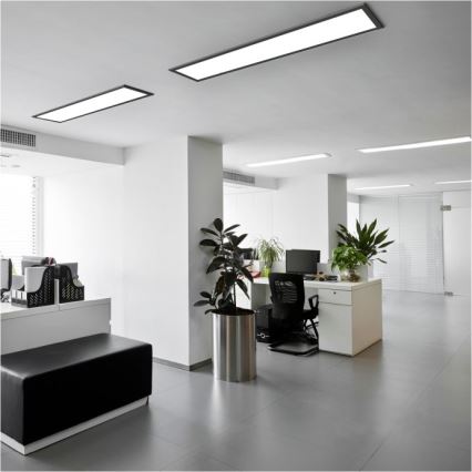 Painel integrado LED BRISBANE LED/36W/230V 4000K 29,5x119 cm preto