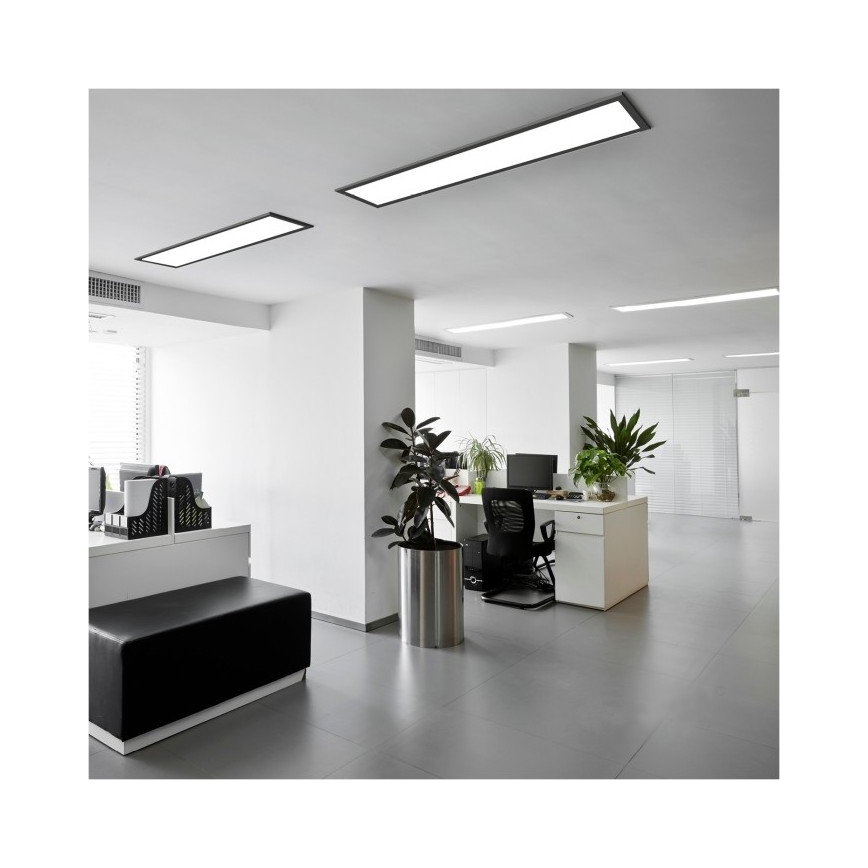 Painel integrado LED BRISBANE LED/36W/230V 4000K 29,5x119 cm preto