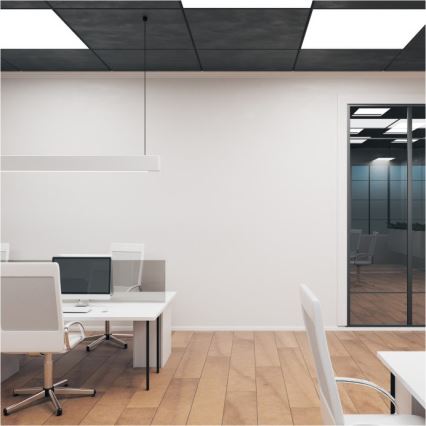 Painel integrado LED BRISBANE LED/36W/230V 4000K 59,5x59,5 cm preto