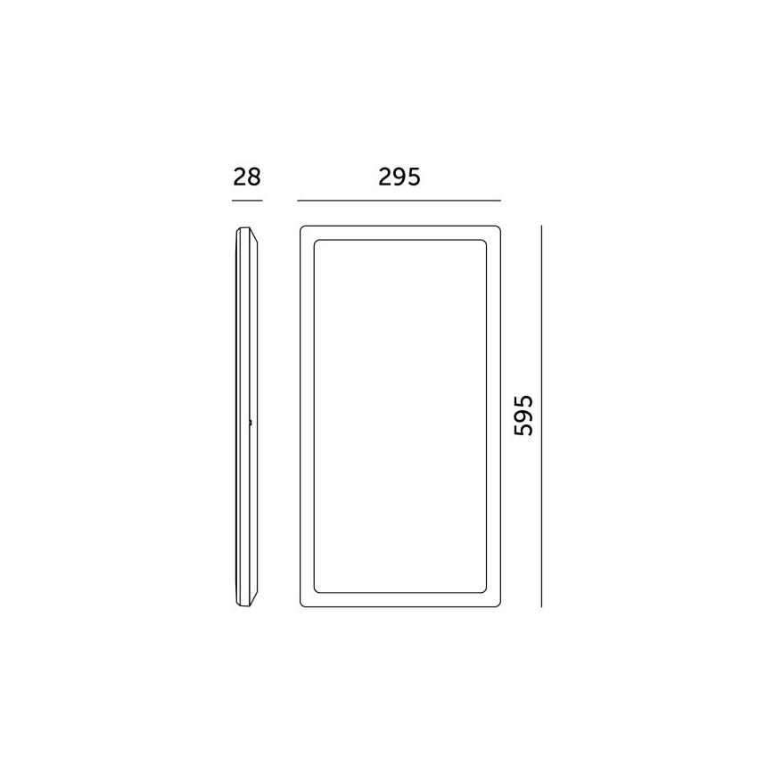 Painel integrado LED NIVERA LED/32W/230V IP54 3000/4000/6000K 29,5x59,5 cm branco