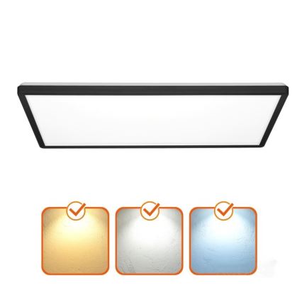 Painel integrado LED NIVERA LED/32W/230V IP54 3000/4000/6000K 29,5x59,5 cm preto