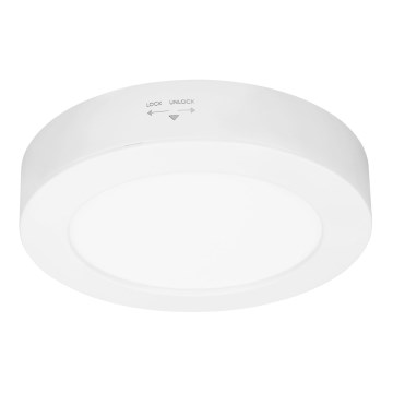 Painel LED 2 em 1 (sobrepor/embutir) 12W / 230V / 3000/4000/6000K / Ø17 cm / IP54 / branco