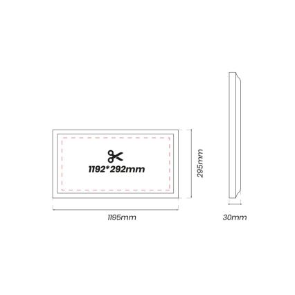 Painel LED LED/48W/230V 4000K 120x30 cm