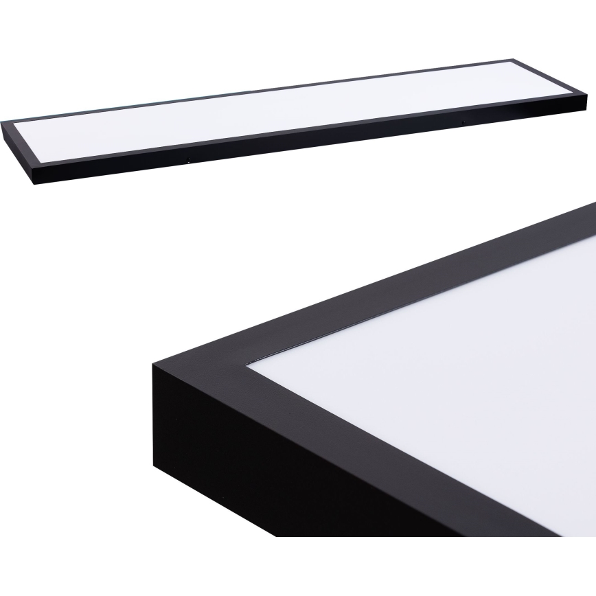 Painel LED LED/60W/230V 4000K 30x120 cm preto