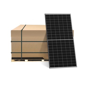 Painel solar fotovoltaico JA SOLAR 380Wp armação preta IP68 Half Cut- palete 31 unid.