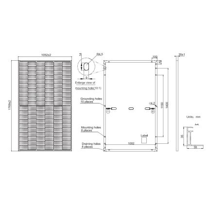 Painel solar fotovoltaico JA SOLAR 380Wp armação preta IP68 Half Cut- palete 31 unid.