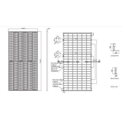 Painel solar fotovoltaico JA SOLAR 460Wp IP68 Half Cut bifacial