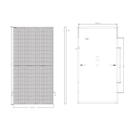 Painel solar fotovoltaico JINKO 460Wp armação preta IP68 Meio Corte - palete 36 unid.