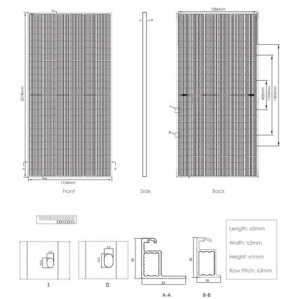 Painel solar fotovoltaico JINKO 530Wp IP68 Half Cut bifacial