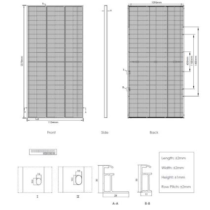 Painel solar fotovoltaico JINKO 575Wp IP68 Meio Corte bifacial