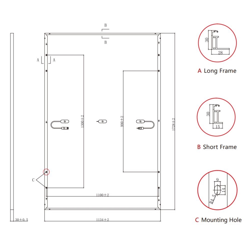 Painel solar fotovoltaico Jolywood Ntype 415Wp IP68 bifacial