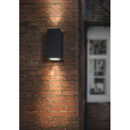 Luz de parede de exterior HUGO 2xGU10/10W/230V IP44