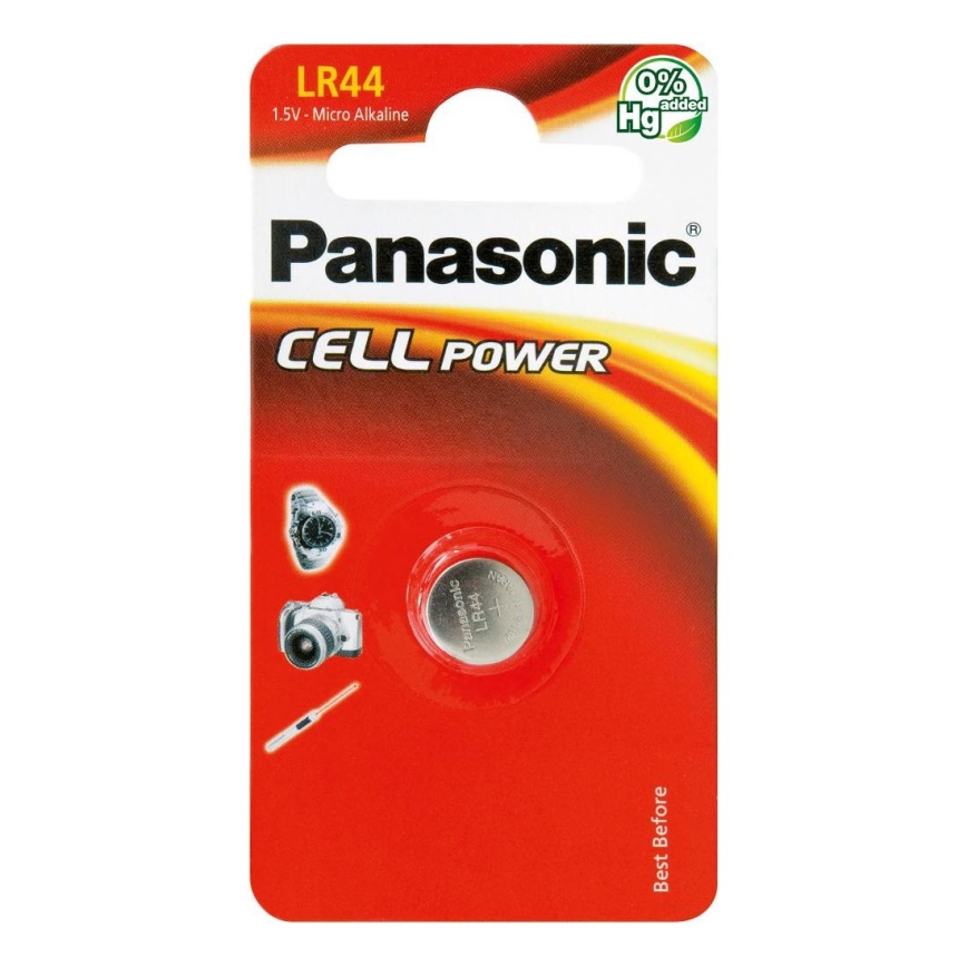 Panasonic - 1 unid. Pilha botão alcalina LR44 1,5V 120 mAh