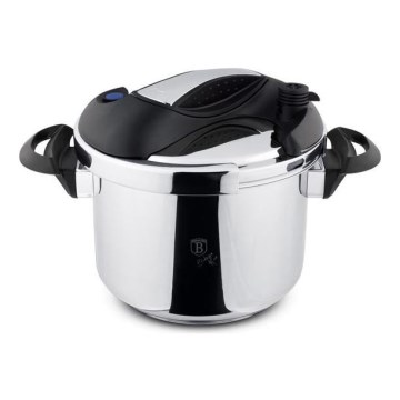 Panela de pressão TURBO 6 l aço inoxidável/preto