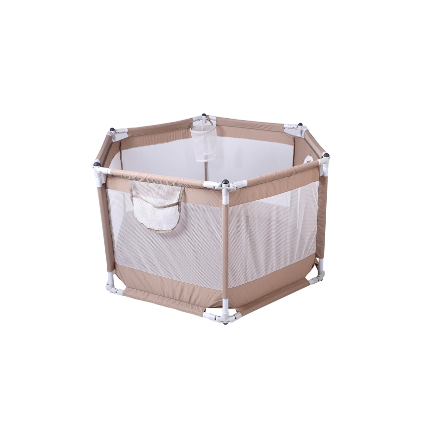 Parque infantil 120 cm castanho
