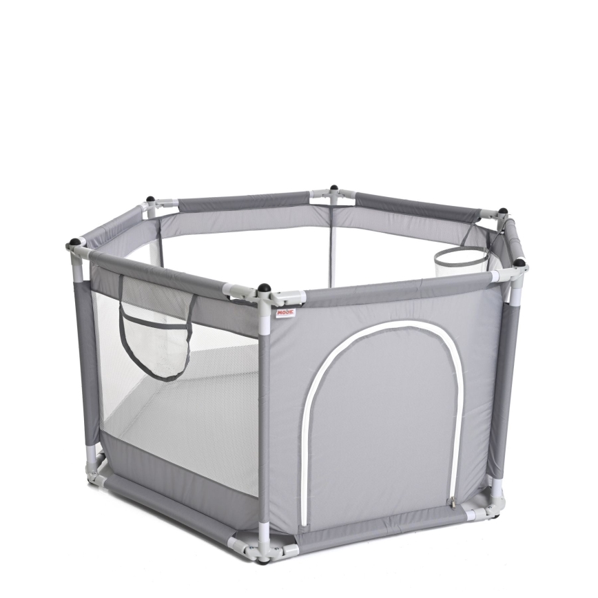 Parque infantil 120 cm cinzento