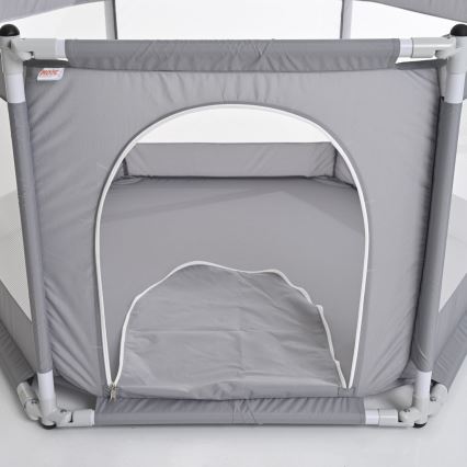 Parque infantil 120 cm cinzento