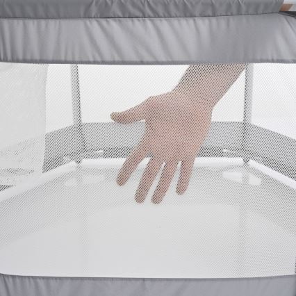 Parque infantil 120 cm cinzento