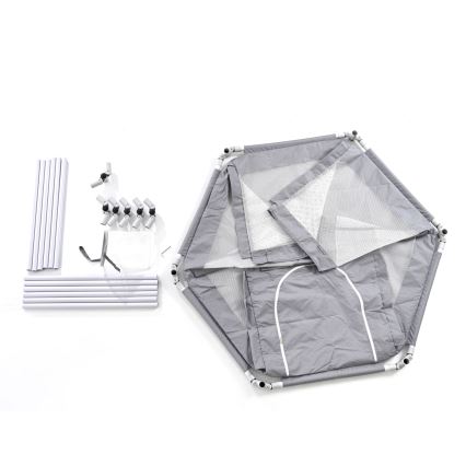 Parque infantil 120 cm cinzento