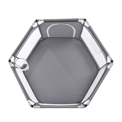 Parque infantil 120 cm cinzento