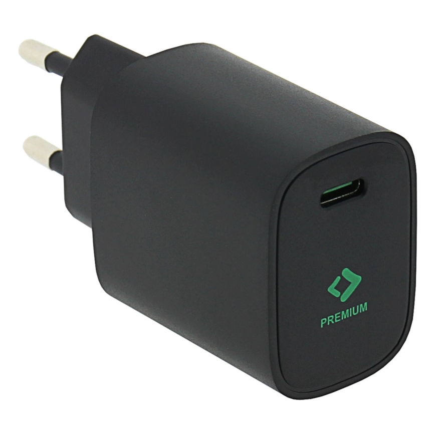 PATONA - Adaptador de carregamento USB-C Power delivery 20W/230V preto