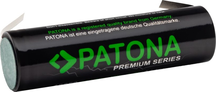 PATONA - Bateria 18650 Li-lon 3000mAh PREMIUM 3,7V com terminais em tira para soldar