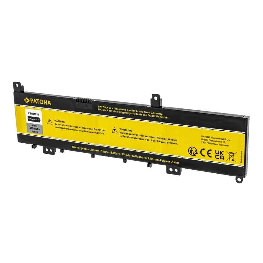 PATONA - Bateria Asus N580VN 4100mAh Li-Pol 11,4V C31N1636