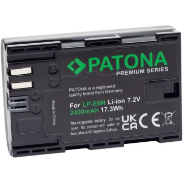 PATONA - Bateria Canon LP-E6N 2400mAh Li-Ion Premium 80D