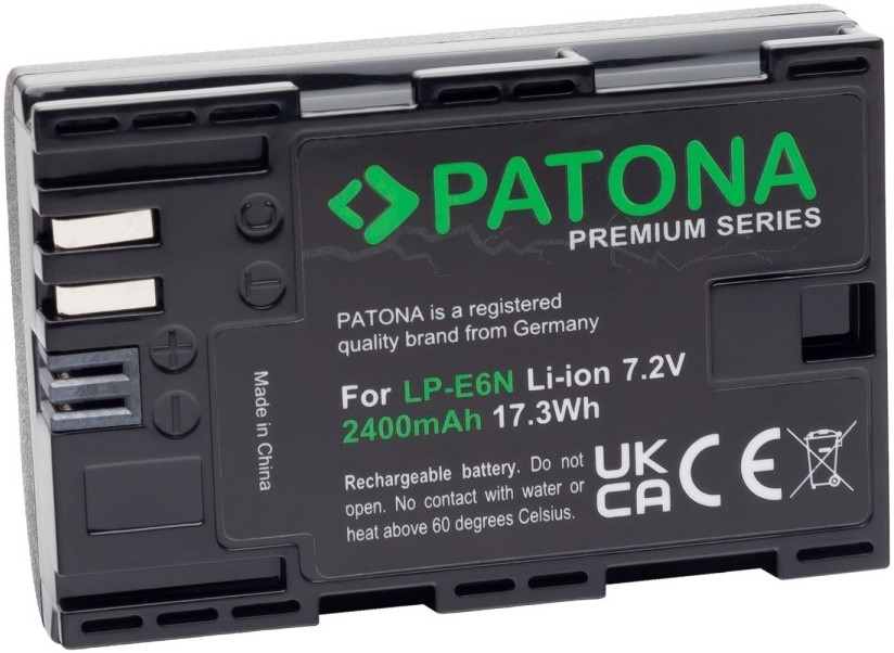 PATONA - Bateria Canon LP-E6N 2400mAh Li-Ion Premium 80D