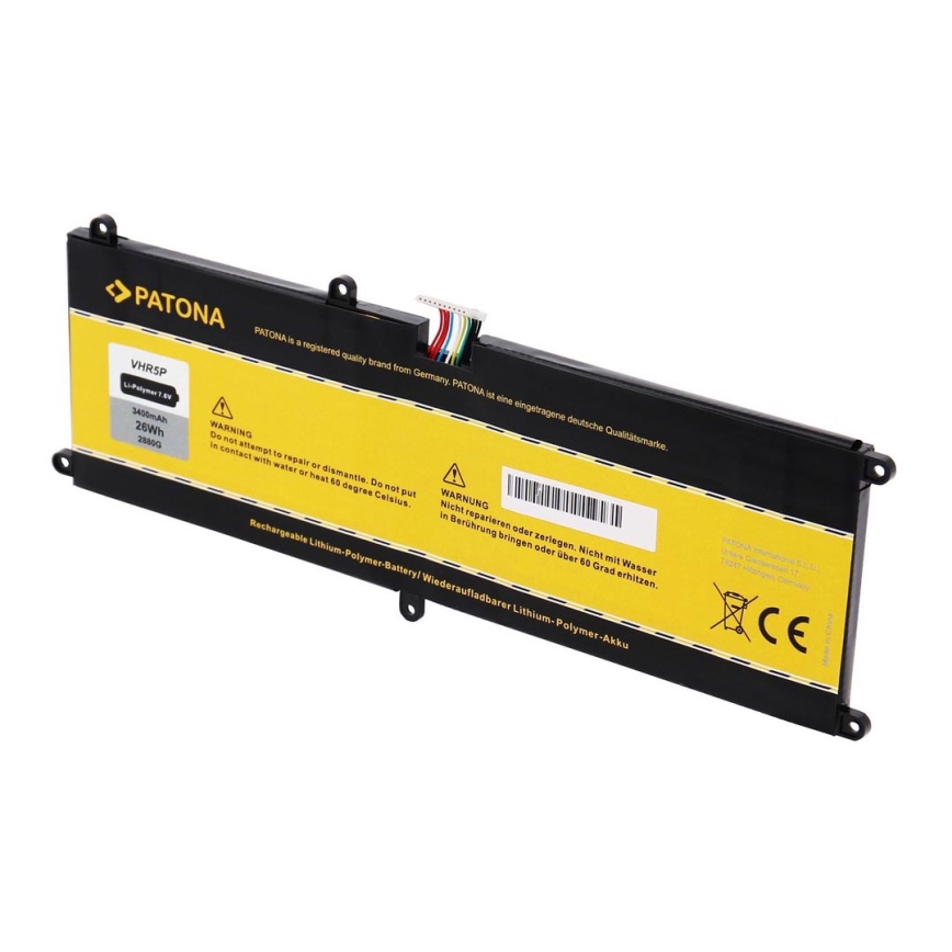 PATONA - Bateria DELL Latitude 11 5175 3400mAh Li-Pol 7,6V 0RFH3V