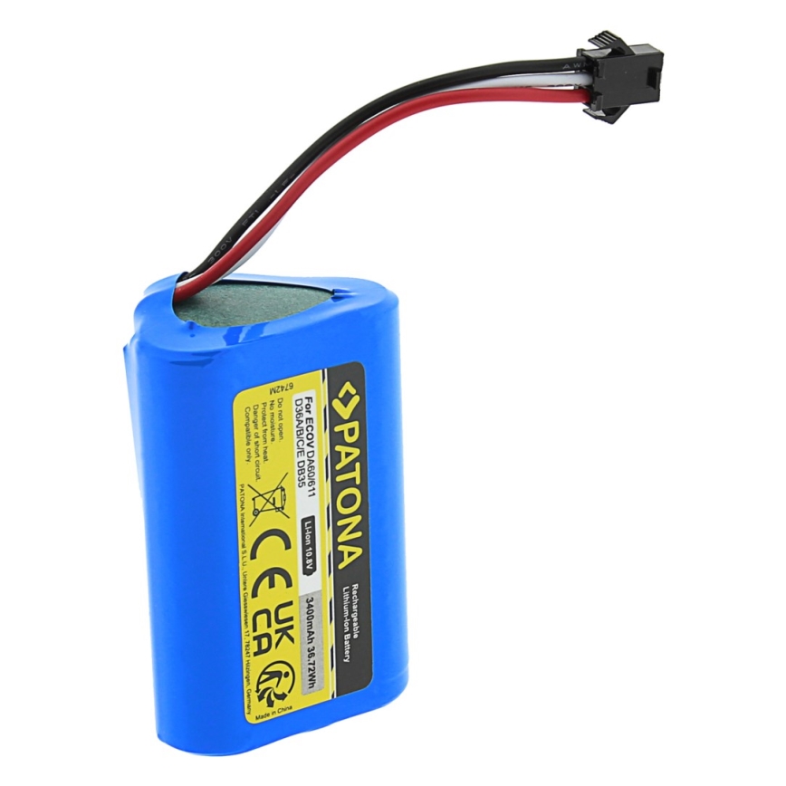 PATONA - Bateria Ecovacs Deebot D36 serie 3400mAh Li-lon 10,8V