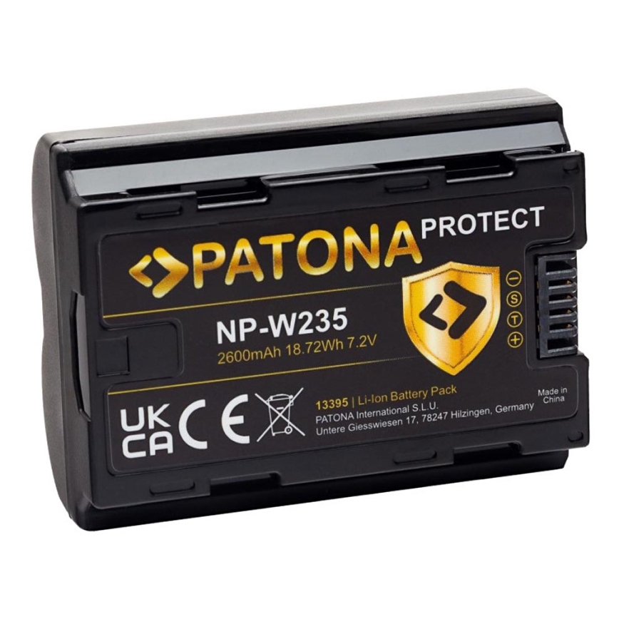 PATONA - Bateria Fuji NP-W235 2600mAh Li-Ion 7,2V Protect X-T4