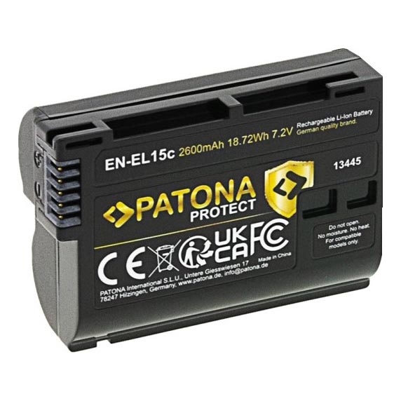PATONA - Bateria Nikon EN-EL15C 2600mAh Li-Ion Protect