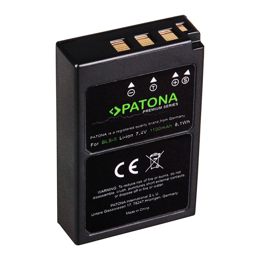 PATONA - Bateria Olympus BLS5 1100mAh Li-Ion Premium