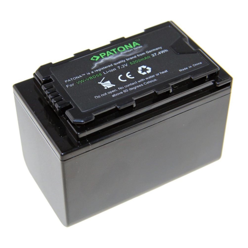 PATONA - Bateria Panasonic VW-VBD58 5200mAh Li-Ion