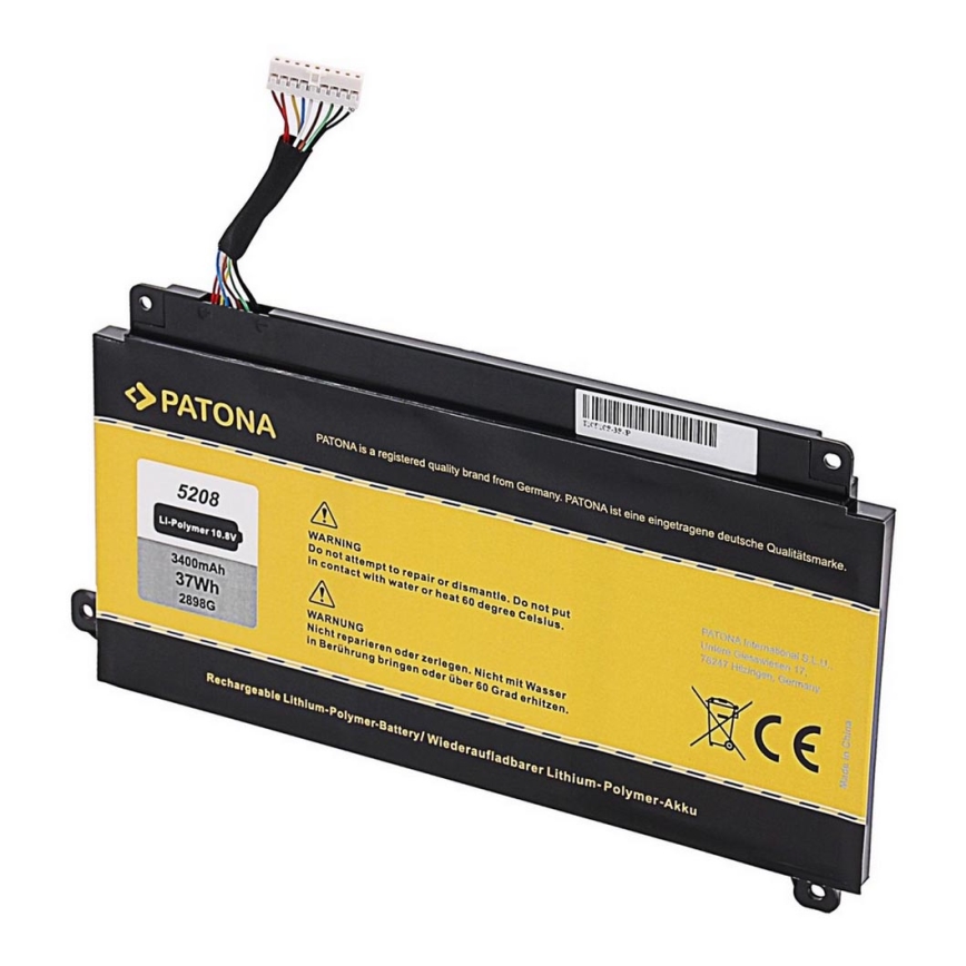 PATONA - Bateria Satélite Toshiba E45W/P55W 3400mAh Li-Pol 10.8V PA5208U-1BRS