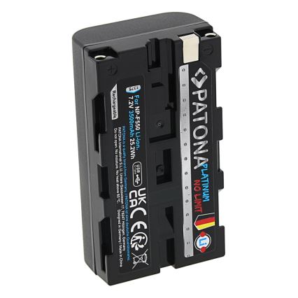 PATONA - Bateria Sony NP-F550/F330/F570 3500mAh Li-Ion Platinum USB-C charging