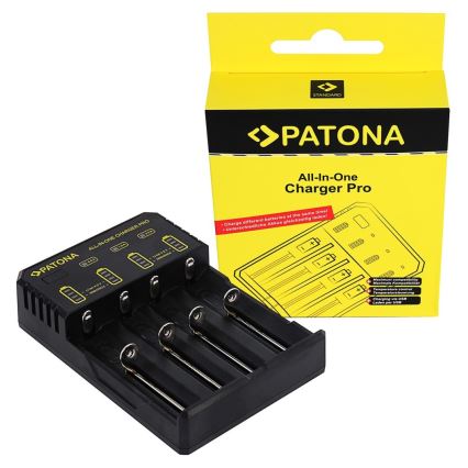 PATONA - Carregador de pilhas AA/AAA/18650/14500/CR123A