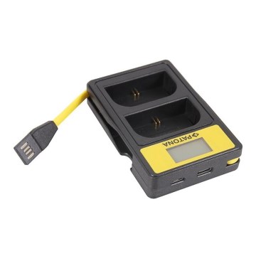 PATONA - Carregador Dual Fuji NP-W126 s LCD,USB