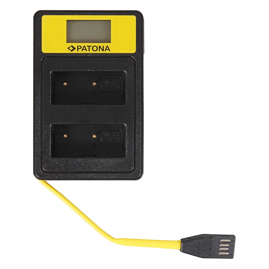 PATONA - Carregador Dual Fuji NP-W126 s LCD,USB