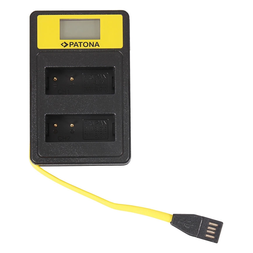 PATONA - Carregador Dual Panasonic DMW-BLG10 s LCD,USB