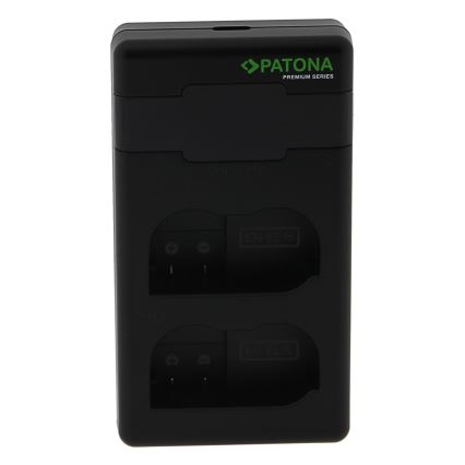 PATONA - Carregador rápido Dual Nikon EN-EL15/EN-EL15C + cabo USB-C 0,6m