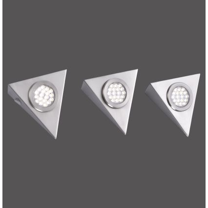 Paul Neuhaus 1119-55-3 - CONJUNTO 3x Iluminação de mobília LED com sensor HELENA LED/2,5W/230V