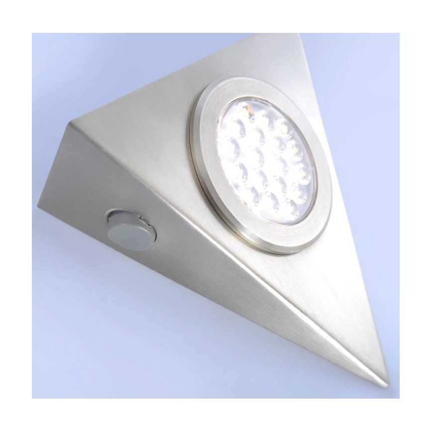Paul Neuhaus 1119-55-3 - CONJUNTO 3x Iluminação de mobília LED com sensor HELENA LED/2,5W/230V