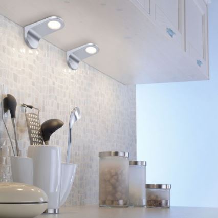 Paul Neuhaus 1157-21-2 - CONJUNTO 2xIluminação de mobília LED com regulação AMON LED/5,2W/230V
