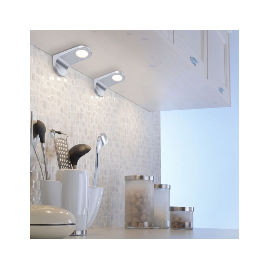 Paul Neuhaus 1157-21-2 - CONJUNTO 2xIluminação de mobília LED com regulação AMON LED/5,2W/230V