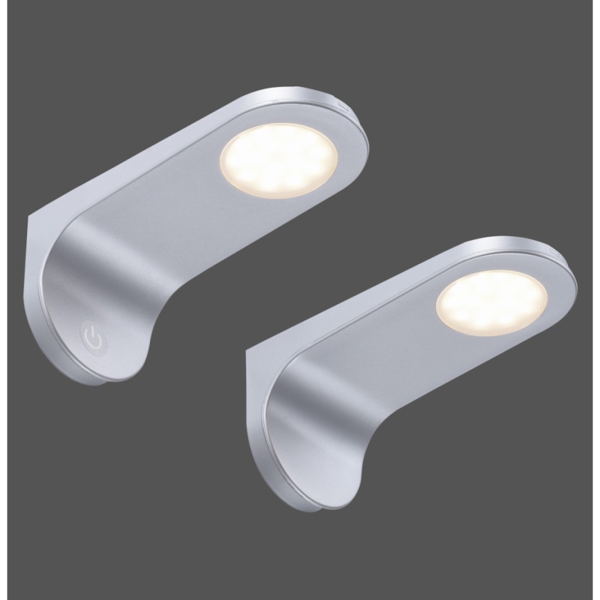 Paul Neuhaus 1157-21-2 - CONJUNTO 2xIluminação de mobília LED com regulação AMON LED/5,2W/230V