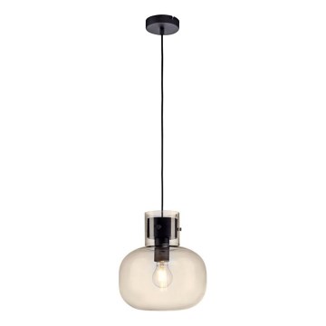 Paul Neuhaus 2003-27 - Candeeiro suspenso SHITAKE 1xE27/10W/230V diâmetro 25 cm fumado